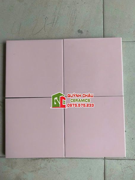 Gạch bông mờ hồng trơn đơn sắc 20x20 cm Gạch bông mờ hồng trơn đơn sắc 20x20 cm