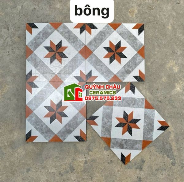 Gạch bông sắc thái màu giả cổ lát nền 30x30 cm Gạch bông sắc thái màu giả cổ lát nền 30x30 cm