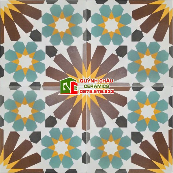 Gạch bông trang trí hoa văn sống động 20x20 Gạch bông trang trí hoa văn sống động 20x20