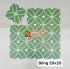 Gạch bông xanh lá hoa văn đơn giản đẹp 20x20 cm