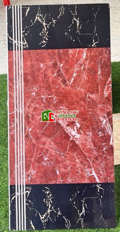 Gạch cầu thang 47x100 đỏ đen vân cam Gạch cầu thang 47x100 đỏ đen vân cam