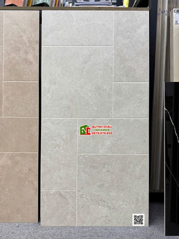 Gạch giả đá ghép 60x120 chia Modul nhiều size vân đá Travertine mờ