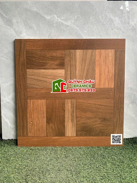 Gạch giả gỗ 60x60 màu nâu hoạ tiết lắp ghép    Gạch giả gỗ 60x60 màu nâu hoạ tiết lắp ghép