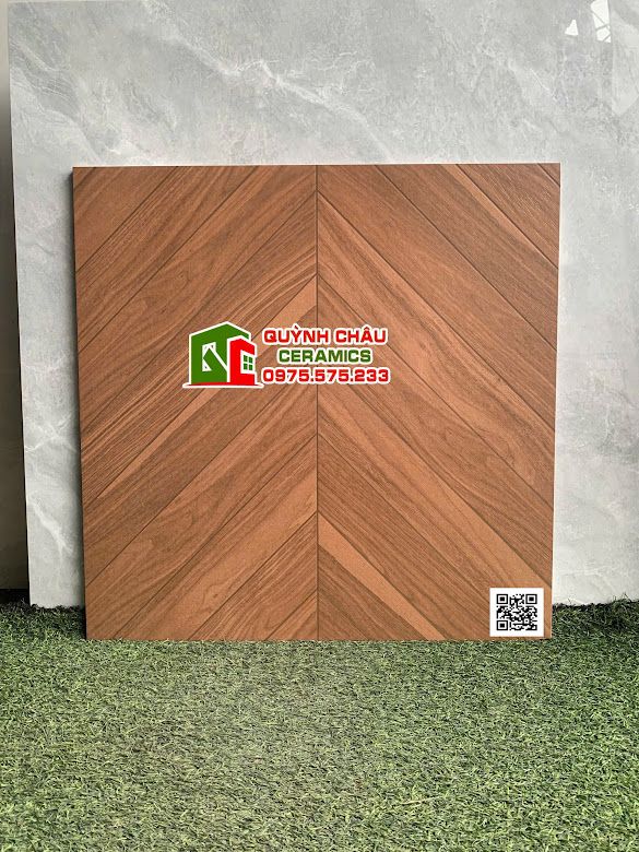 Gạch giả gỗ 60x60 vân xương cá màu nâu        Gạch giả gỗ 60x60 vân xương cá màu nâu
