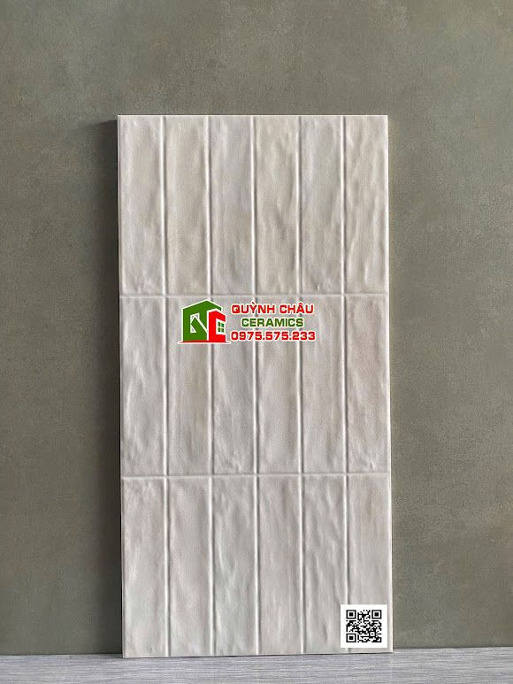 Gạch giả thẻ 30x60 bề mặt kem lượn sóng Gạch giả thẻ 30x60 bề mặt kem lượn sóng