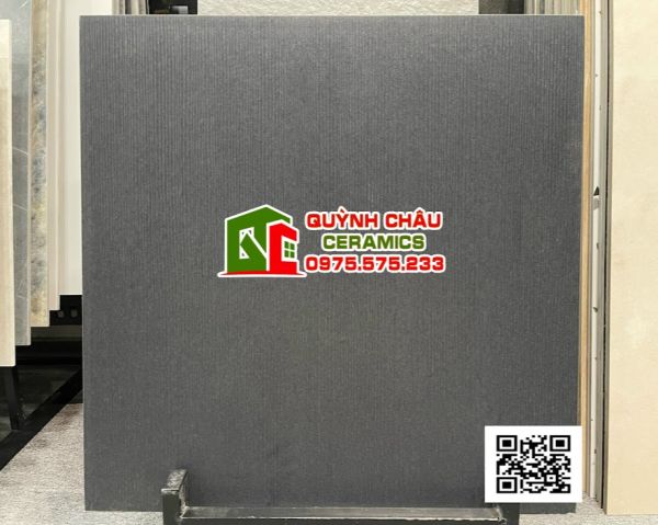 Gạch Italia 60x60 mờ xám tối màu vân sọc xước đá đồng chất cao cấp