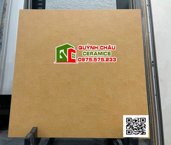 Gạch Italia đá mờ 60x60 màu cam đất nung vân sọc caro cao cấp