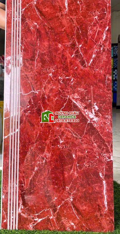 Gạch lát cầu thang 47x100 đỏ vân trắng Gạch lát cầu thang 47x100 đỏ vân trắng