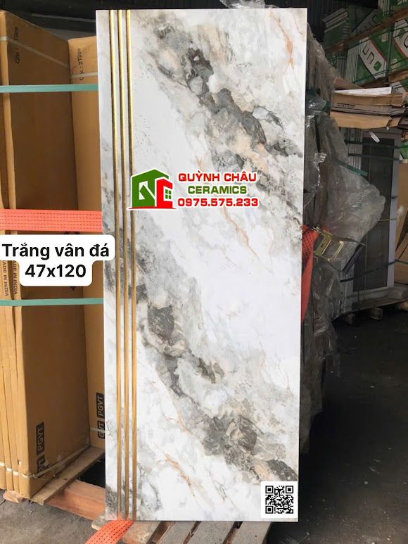 Gạch lát cầu thang nhũ vàng 47x120 trắng vân đá Gạch lát cầu thang nhũ vàng 47x120 trắng vân đá