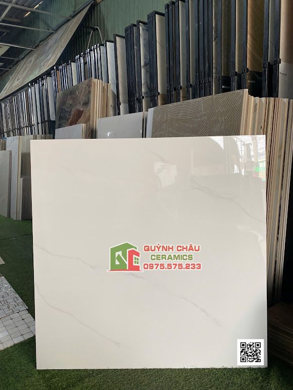 Gạch lát nền 100x100 trắng vân mây bóng kính Gạch lát nền 100x100 trắng vân mây bóng kính