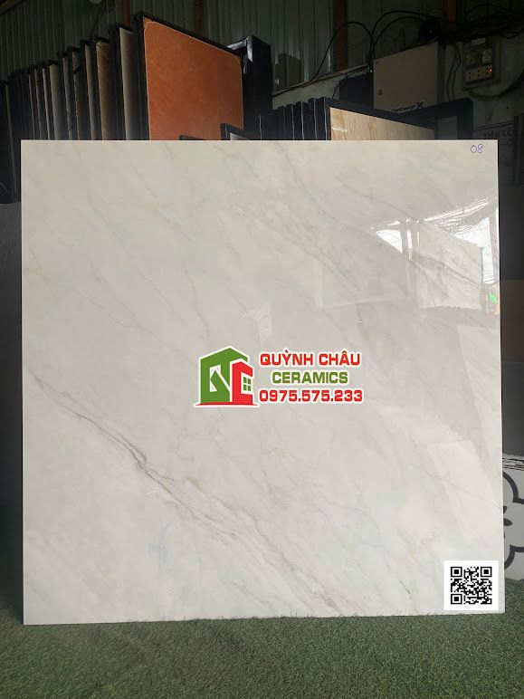 Gạch lát nền 120x120 màu trắng vân đá xám Gạch lát nền 120x120 màu trắng vân đá xám