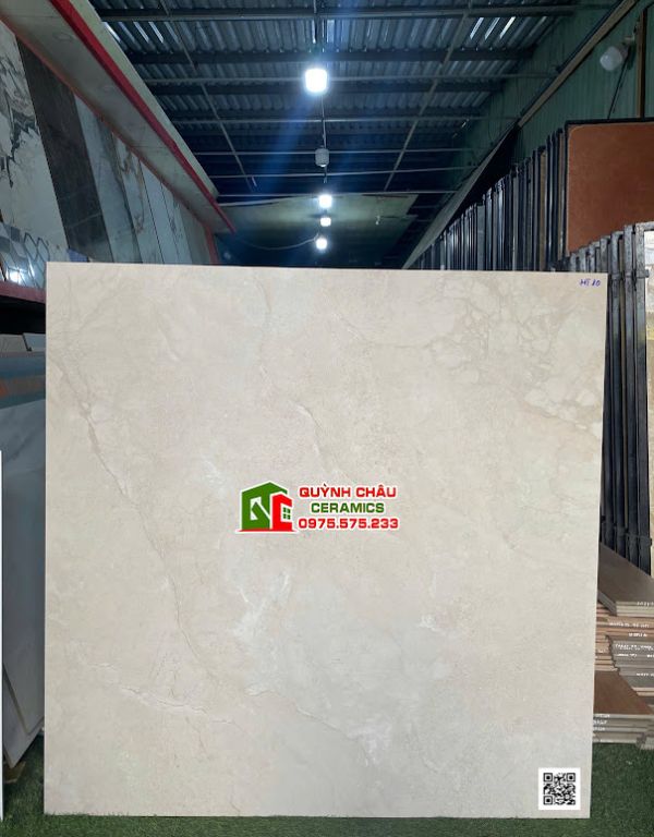 Gạch lát nền Á Mỹ 120x120 mờ kem vân đối vân đá Marble cao cấp