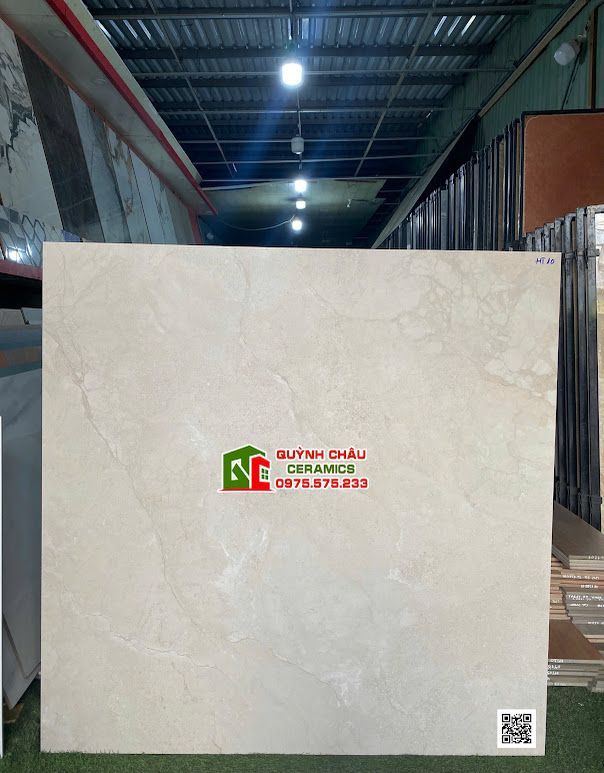 Gạch lát nền Á Mỹ 120x120 mờ kem vân đối vân đá Marble cao cấp