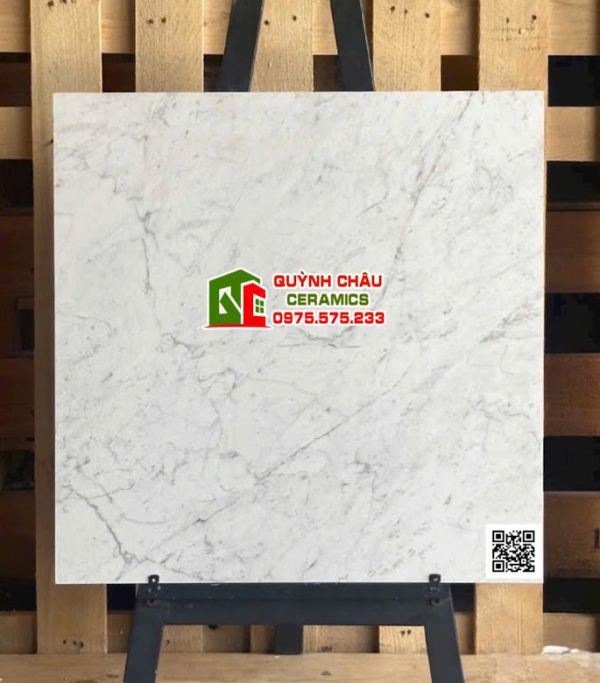 Gạch lát nền ấn độ 60x60 mờ trắng xám vân đá     Gạch lát nền ấn độ 60x60 mờ trắng xám vân đá