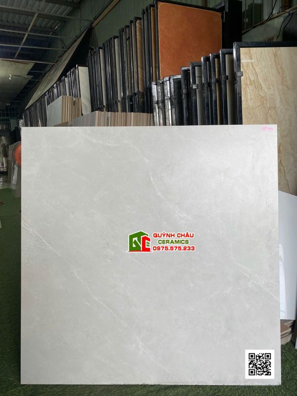 Gạch lát nền Baby Skin 100x100cm mờ mịn màu xám nhạt ấn độ