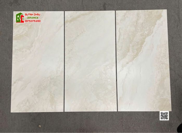 Gạch lát nền Malaysia Baby Skin 60x120 kem vân đá mờ mịn
