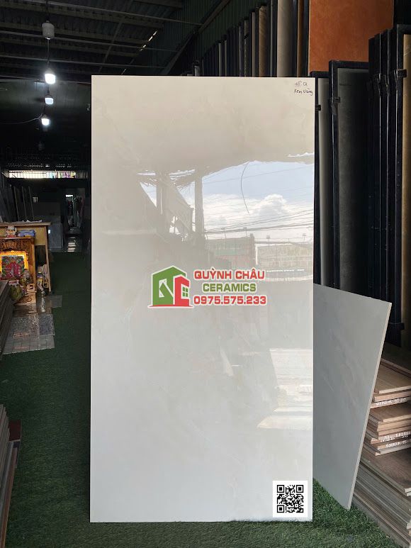 Gạch lát nền Vitto 60x120 bóng màu kem