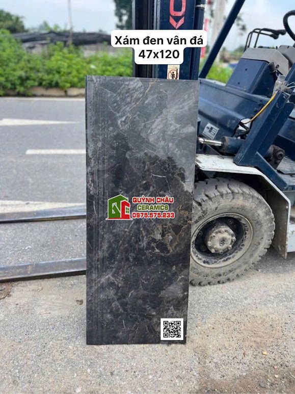 Gạch lát tam cấp cầu thang 47x120 xám đen vân đá Gạch lát tam cấp cầu thang 47x120 xám đen vân đá