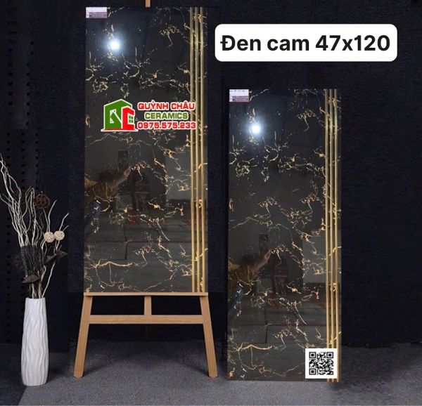 Gạch lát tam cấp cầu thang khắc kim đen vân cam 47x120 Gạch lát tam cấp cầu thang khắc kim đen vân cam 47x120