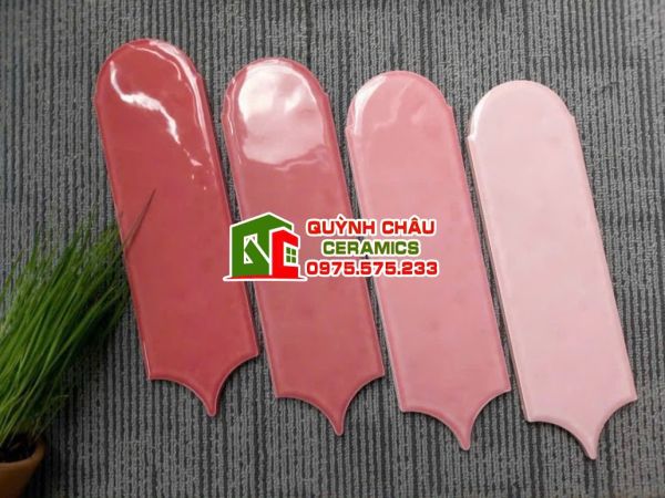Gạch lông vũ màu hồng đậm nhạt gợn sóng Gạch lông vũ màu hồng đậm nhạt gợn sóng