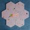 Gạch lục giác terrazzo màu hồng
