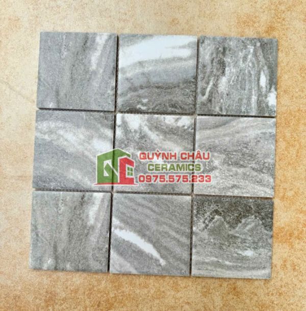 Gạch mosaic 10x10 marble xám mờ vân đá Gạch mosaic 10x10 marble xám mờ vân đá