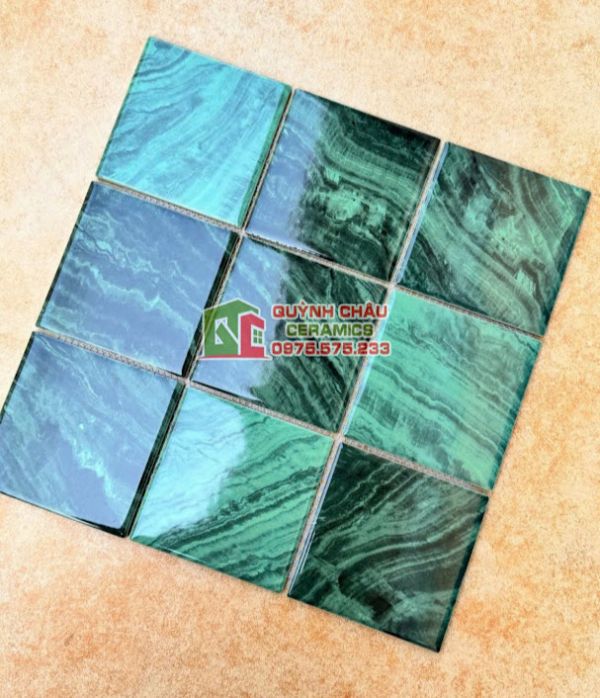 Gạch mosaic 10x10 màu vân đá xanh đậm nhạt Gạch mosaic 10x10 màu vân đá xanh đậm nhạt