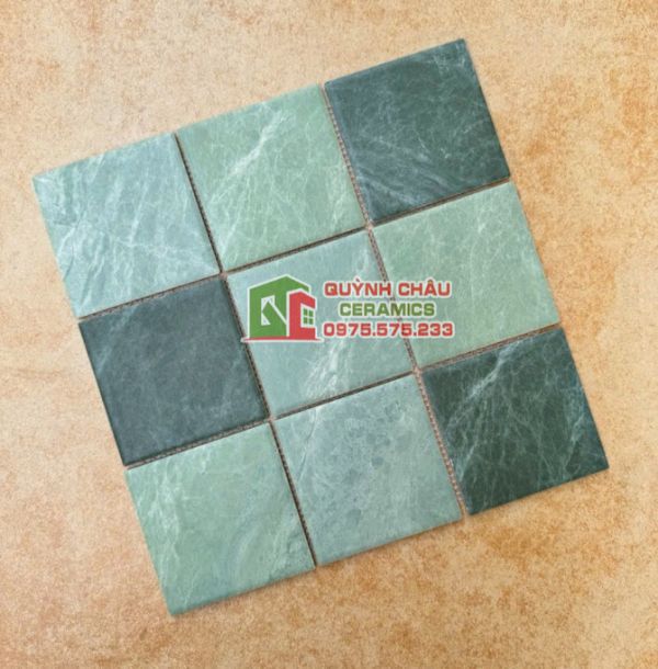 Gạch mosaic 10x10 xanh mix vân đá mờ Gạch mosaic 10x10 xanh mix vân đá mờ
