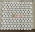 Gạch mosaic chấm bi tròn màu trắng mờ 