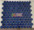 Gạch mosaic chấm bi tròn xanh dương bóng
