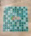 Gạch mosaic men rạn vuông nhỏ xanh ngọc
