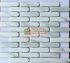 Gạch mosaic que đũa đầu tròn trắng vân mây