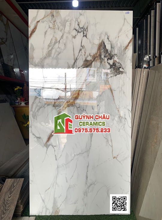 Gạch ốp lát ấn độ 80x160 họa tiết vân đá xám vàng bóng kiếng Gạch ốp lát ấn độ 80x160 họa tiết vân đá xám vàng bóng kiếng