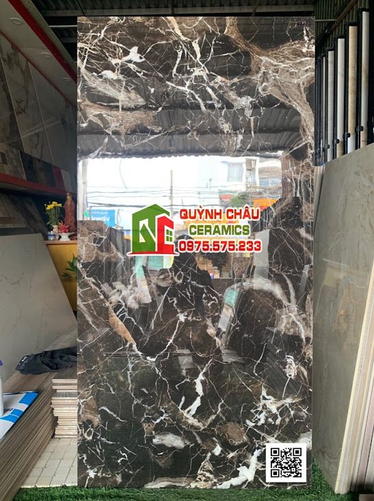 Gạch ốp lát ấn độ 80x160 nâu vân đá siêu bóng sang trọng Gạch ốp lát ấn độ 80x160 nâu vân đá siêu bóng sang trọng