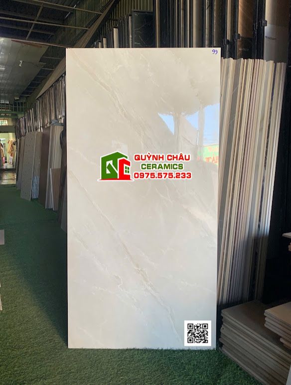 Gạch ốp tường 60x120 xám trắng vân xám bóng kiếng