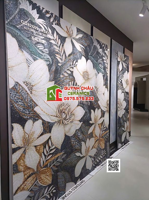 Gạch ốp tường 80x260 giả mosaic 5D bề mặt nổi Gạch ốp tường 80x260 giả mosaic 5D bề mặt nổi