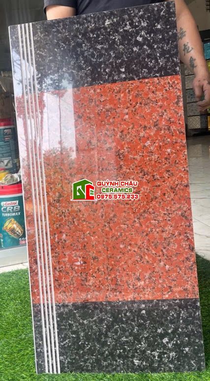 Gạch tam cấp cầu thang 47x100 vân đá hoa cương Gạch tam cấp cầu thang 47x100 vân đá hoa cương