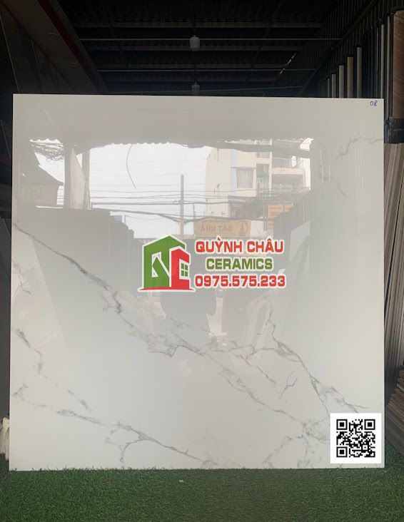 Gạch tây ban nha 120x120 trắng vân đá bóng cao cấp Gạch tây ban nha 120x120 trắng vân đá bóng cao cấp