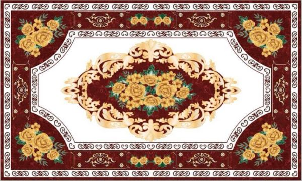 Gạch thảm 3D trang trí kim tuyến ép kính