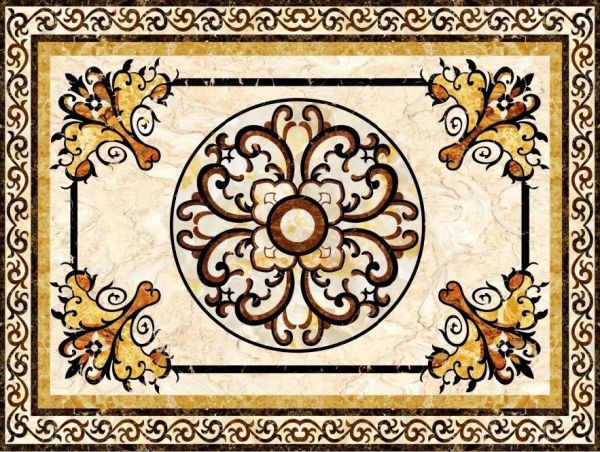 Gạch thảm chữ nhật kim tuyến định hình