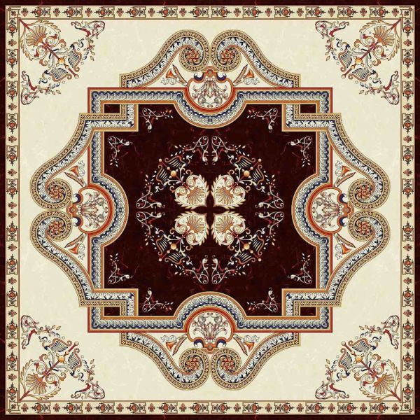 Gạch thảm lát phòng khách hình vuông