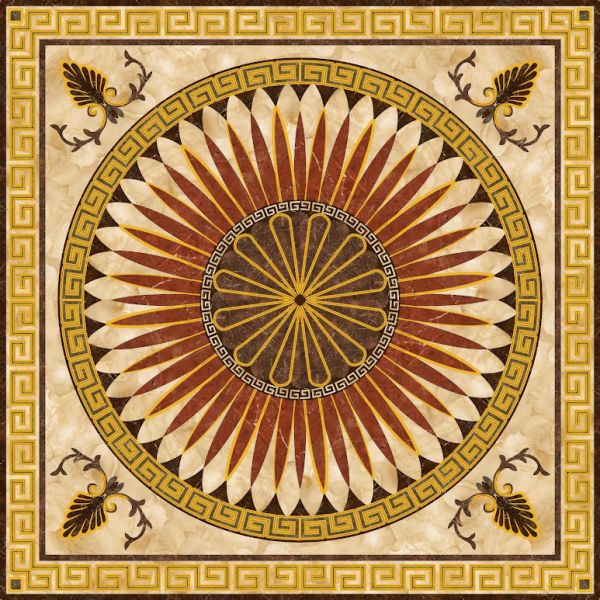 Gạch thảm vuông phủ kim tuyến ép kính