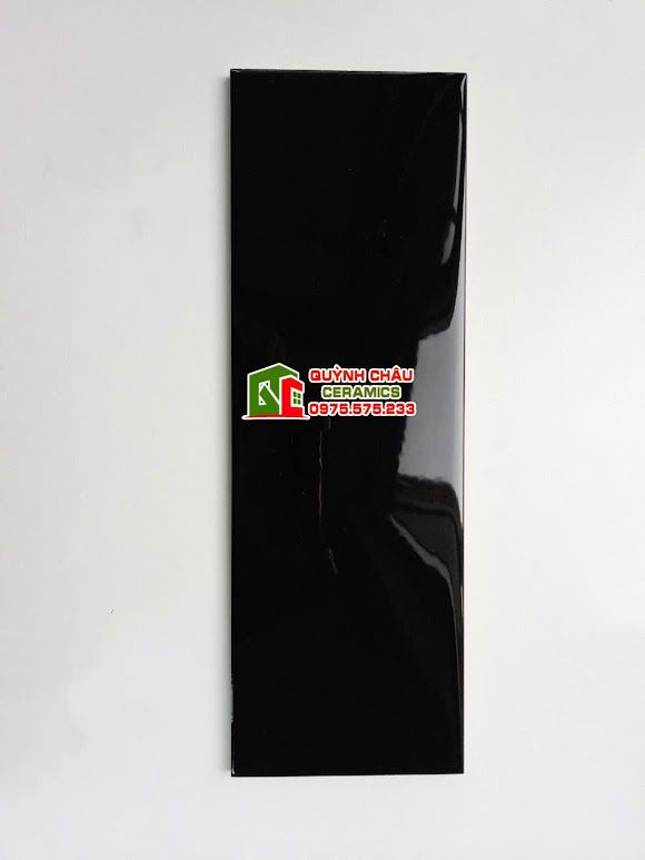 Gạch thẻ 10x30cm men màu đen bóng Gạch thẻ 10x30cm men màu đen bóng