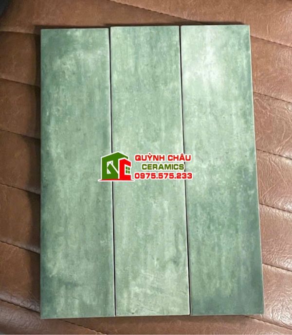 Gạch thẻ 6.8x28 mờ xanh rêu cổ điển màu hiệu ứng Gạch thẻ 6.8x28 mờ xanh rêu cổ điển màu hiệu ứng