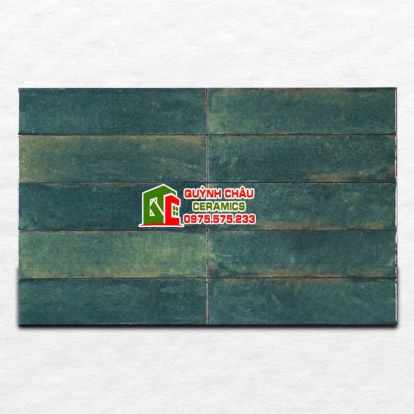 Gạch thẻ 60x240mm xanh lá hiệu ứng gợn sóng Gạch thẻ 60x240mm xanh lá hiệu ứng gợn sóng