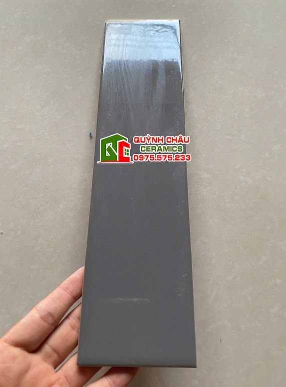Gạch thẻ 75x300 trung quốc xám bóng