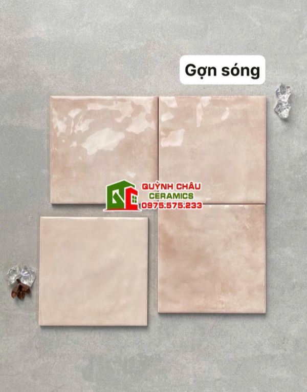 Gạch thẻ bóng 12x12 lượn sóng màu hiệu ứng giả cổ Gạch thẻ bóng 12x12 lượn sóng màu hiệu ứng giả cổ