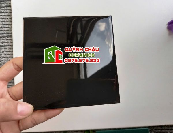 Gạch thẻ đen bóng ốp tường 10x10 trung quốc Gạch thẻ đen bóng ốp tường 10x10 trung quốc