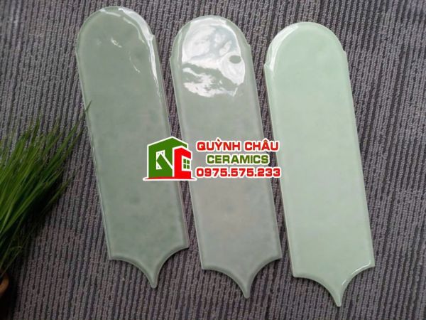 Gạch thẻ lông vũ màu xanh mint gợn sóng Gạch thẻ lông vũ màu xanh mint gợn sóng