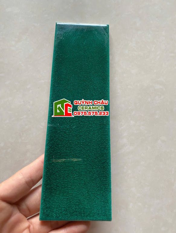 Gạch thẻ men rạn 6x20 xanh đậm Gạch thẻ men rạn 6x20 xanh đậm